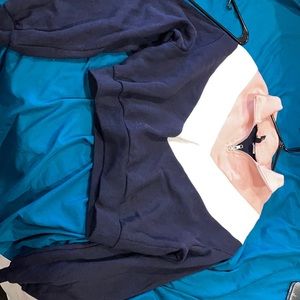 H&M quarter zip cropped sweatshirt